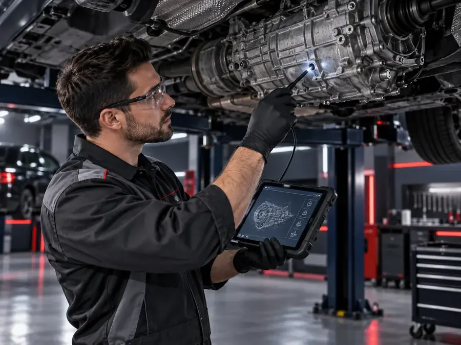 Illustration of transmission diagnostic inspection
